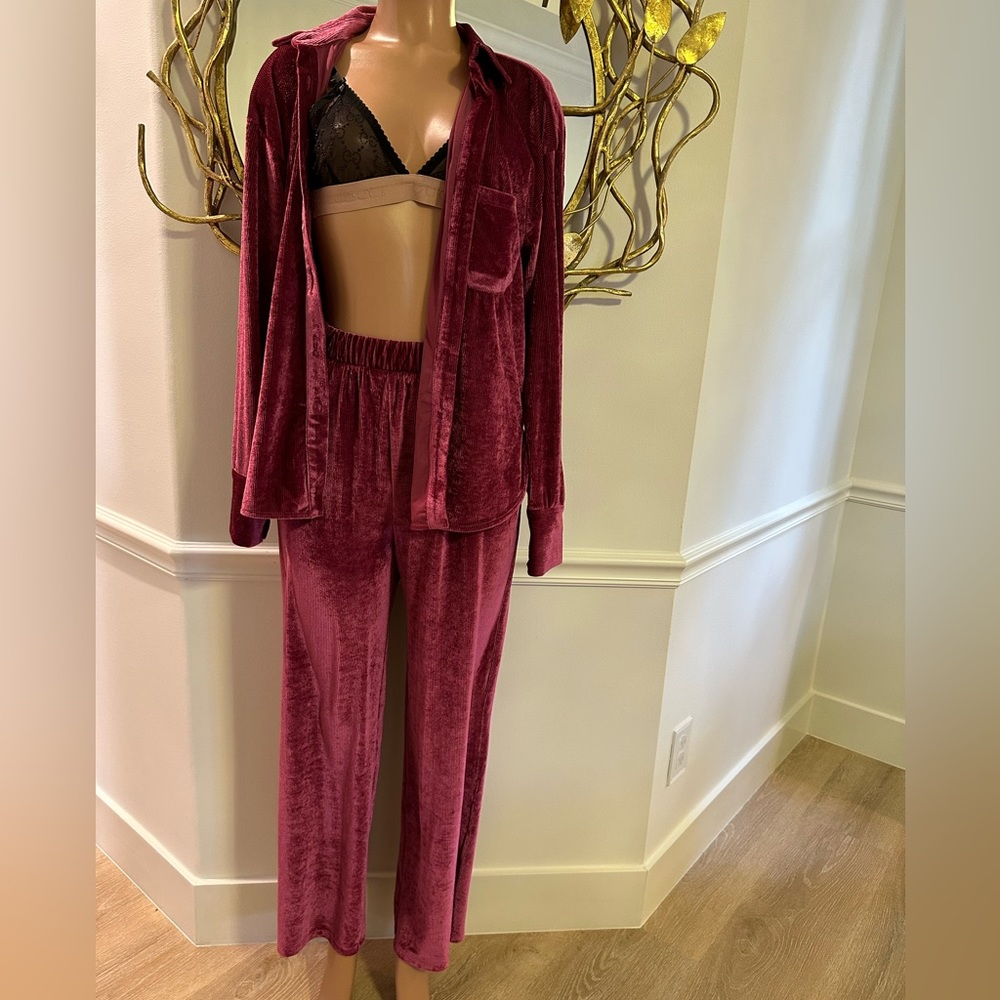FREE PEOPLE velour SET